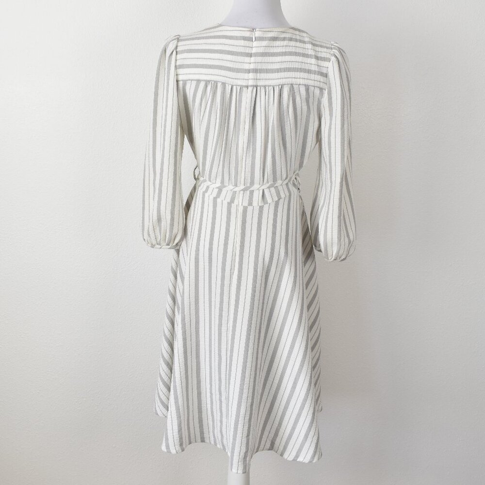 Calvin Klein Striped Wrap Style Dress - 8 - Picture 7 of 9